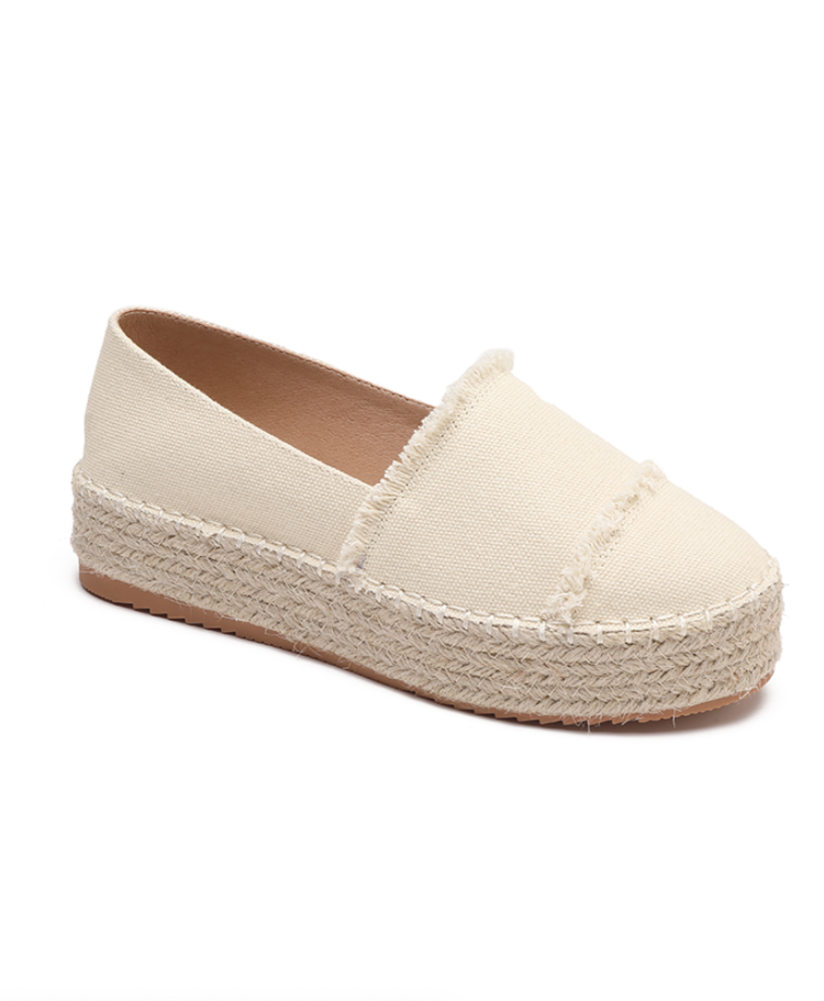 Caia Linen Espadrilles / Cream