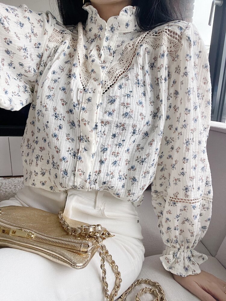 Darling Flower Embroidered Blouse