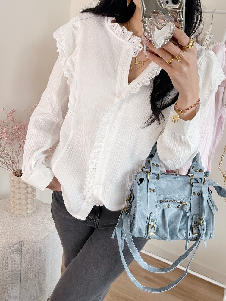 Sumi Embroidered Blouse / White
