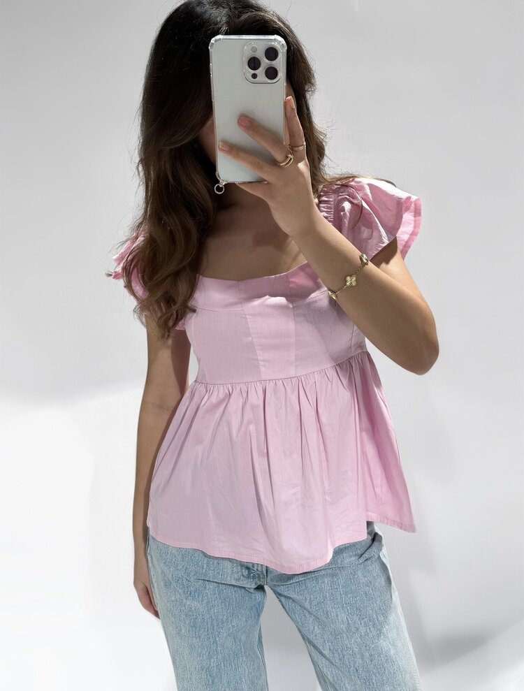 Mina Sweetheart Top / Pink