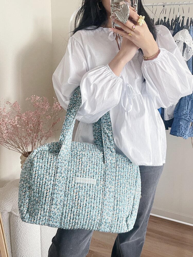 Acacia Flower Travel Bag / Sky Blue