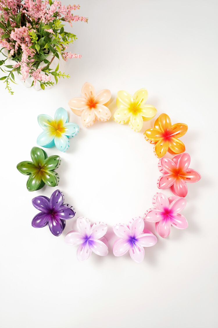 Kona Hawaii Flower Hair Claw / Peach
