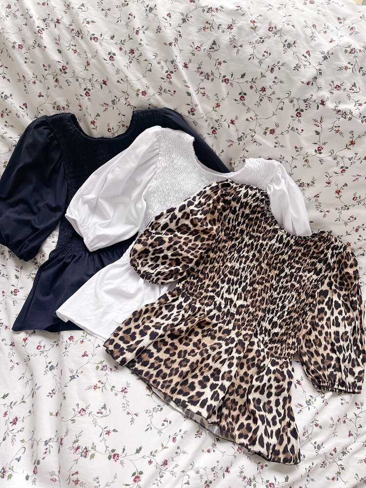 Cherie Smock Top / Black