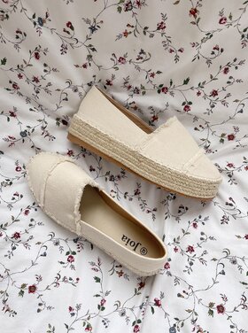 Caia Linen Espadrilles / Cream