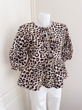 Naemi Leopard Bow Blouse