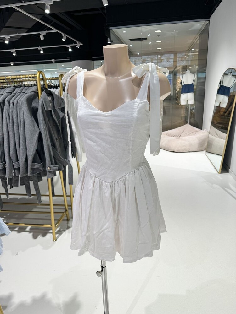 Malina Bow Playsuit / White