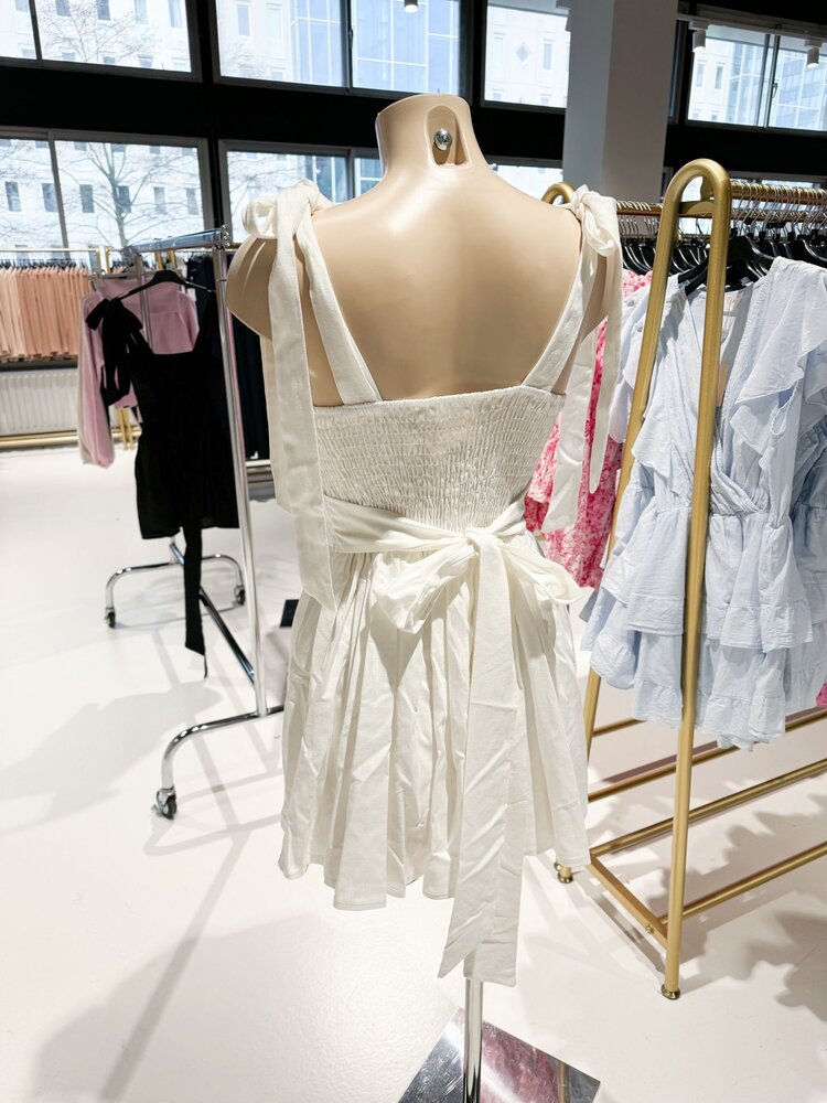 Malina Bow Playsuit / White