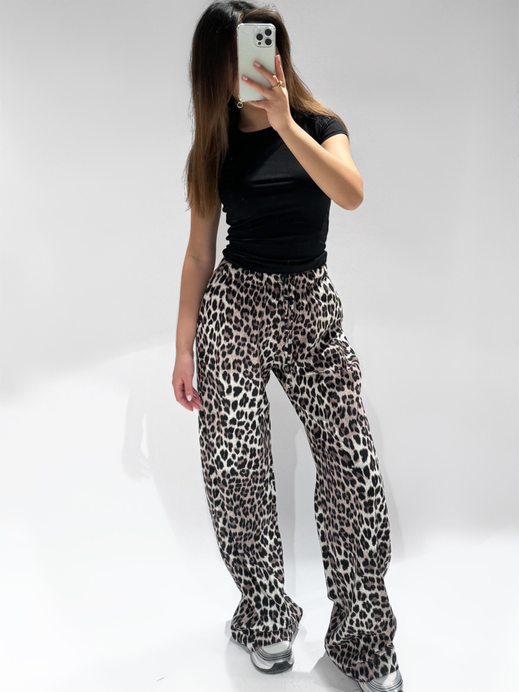 Jojo Leopard Loose Fit Trousers
