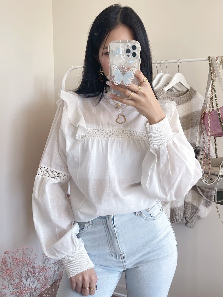 Lenae Ruffle Blouse / Lilac