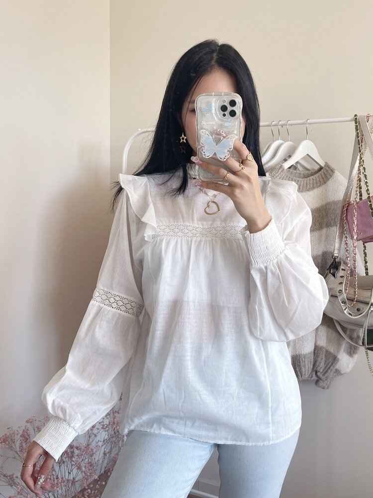 Lenae Ruffle Blouse / Lilac