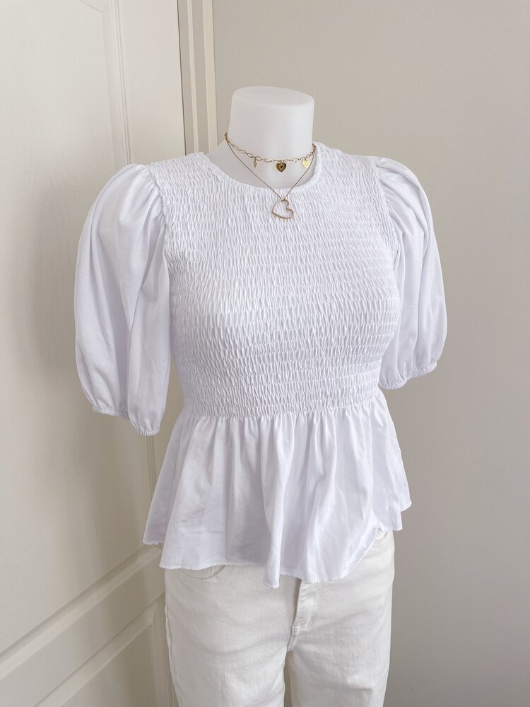 Cherie Smock Top / Light Pink