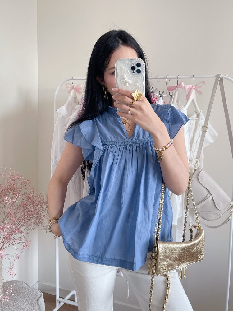Novea Sweetheart Top / Denim Blue