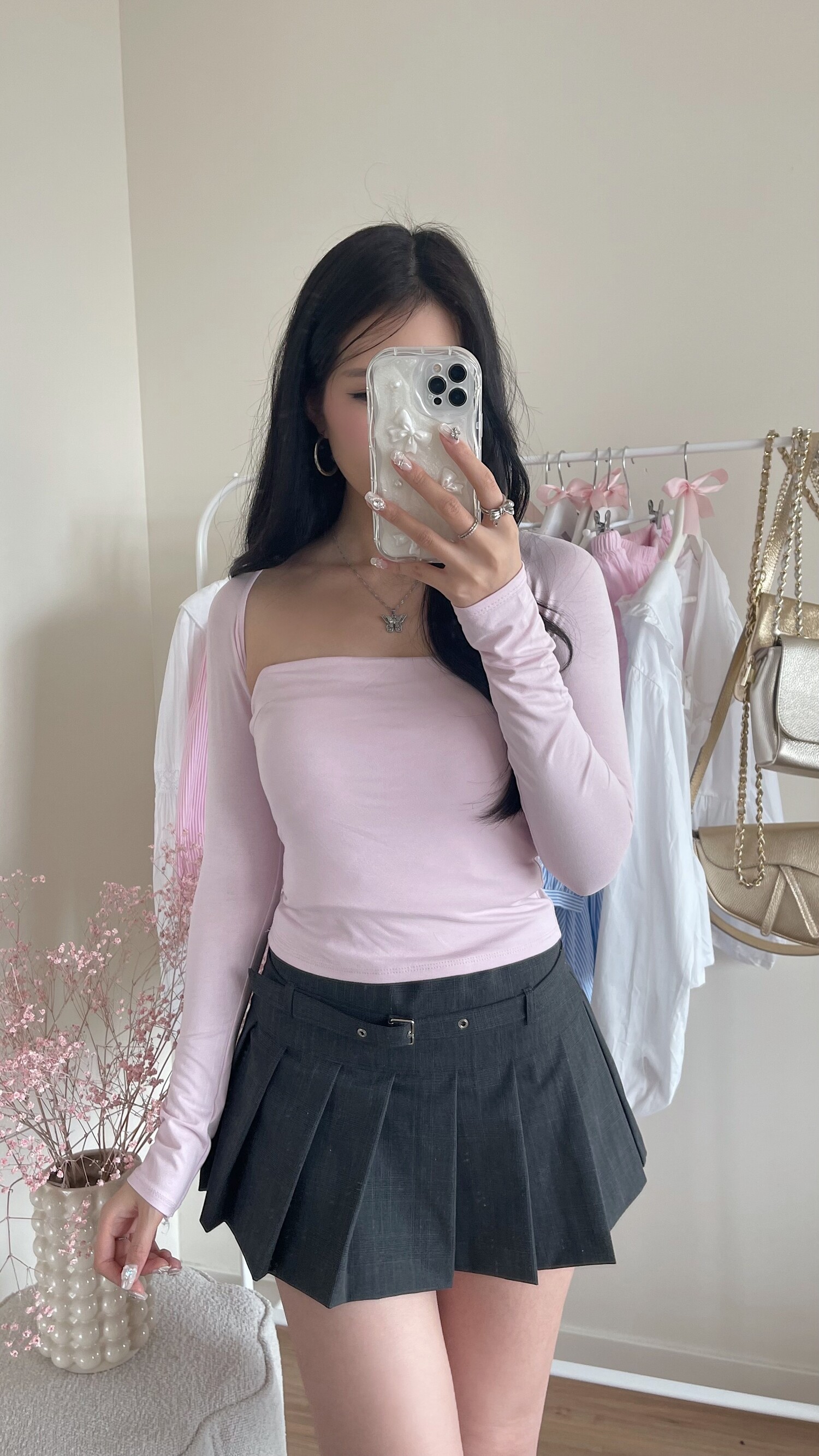 Amalie Square Neck Top / Baby Pink - Hello My Love