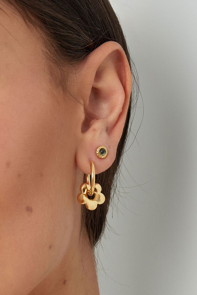 Gold Cute Daisy Flower Earrings