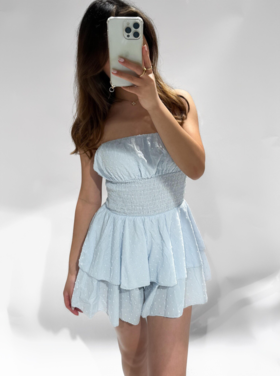 Emi Dots Playsuit / Light Blue