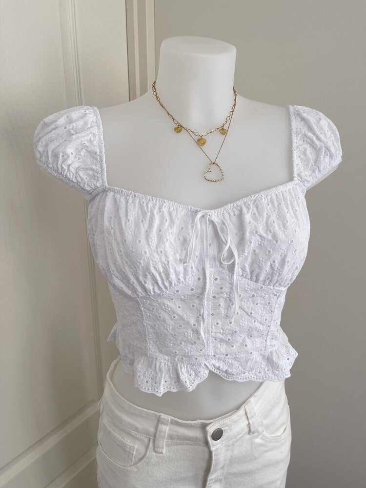 Suki Embroidered Top / Black