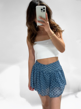 Lylou Boho Print Skort / Navy Blue