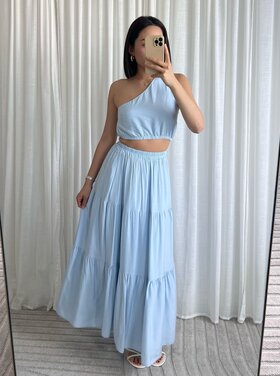Mali Maxi Skirt / Light Blue