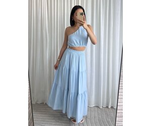 Light blue long skirt 2025