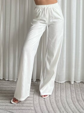 Joa Linen Trousers / White