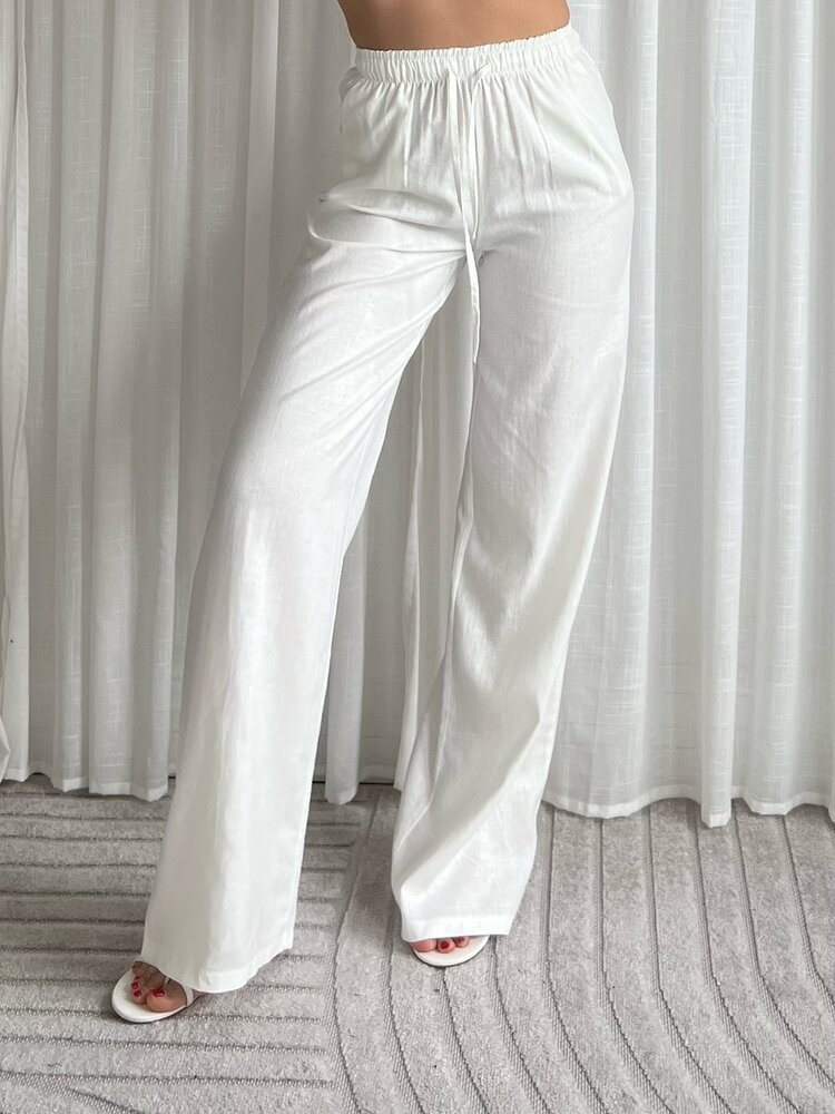Joa Linen Trousers / White