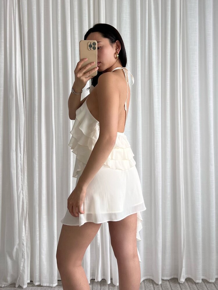 Cici Ruffle Skort / Cream