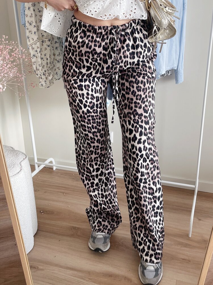 Jojo Leopard Loose Fit Trousers