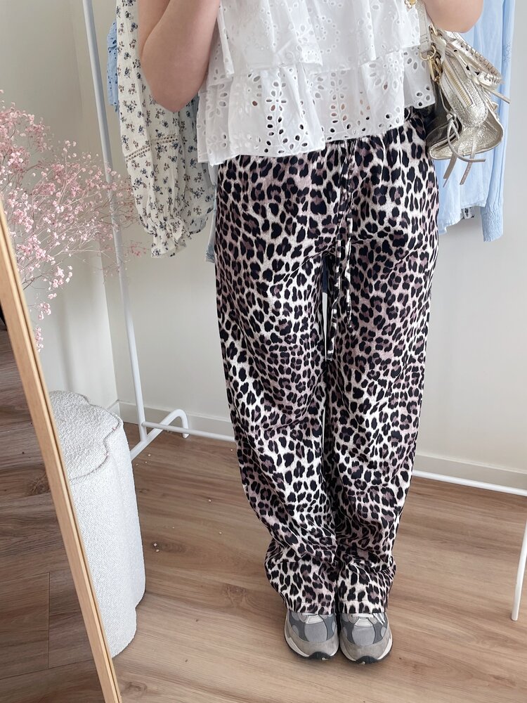 Jojo Leopard Loose Fit Trousers