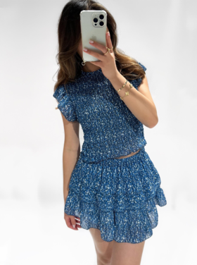 Mayu Ruffle Skort / Blue