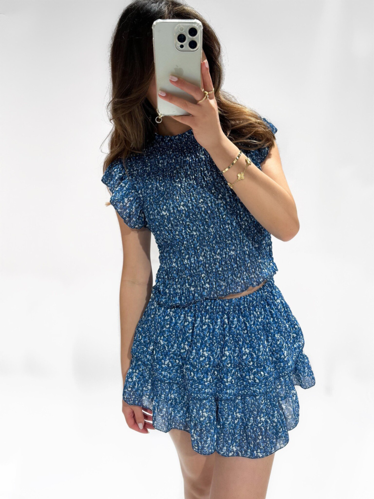 Mayu Ruffle Skort / Blue