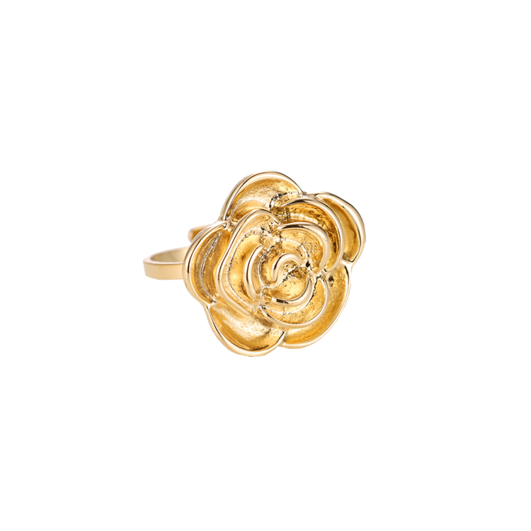 Gold Bold Rose Ring