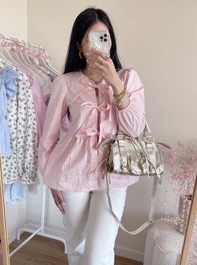 Thanya Bow Top / Light Pink