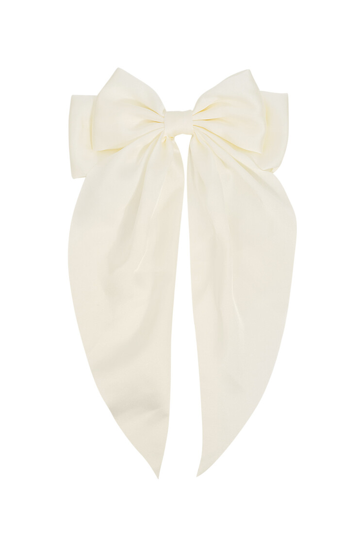 Jenna Hair Bow Clip / Cream