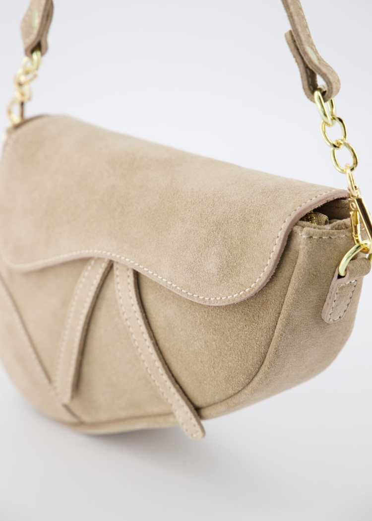 Lulu Moon Bag / Suede Sand