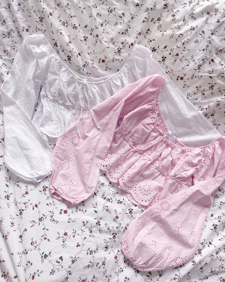 Nomi Embroidered Blouse / Baby Pink