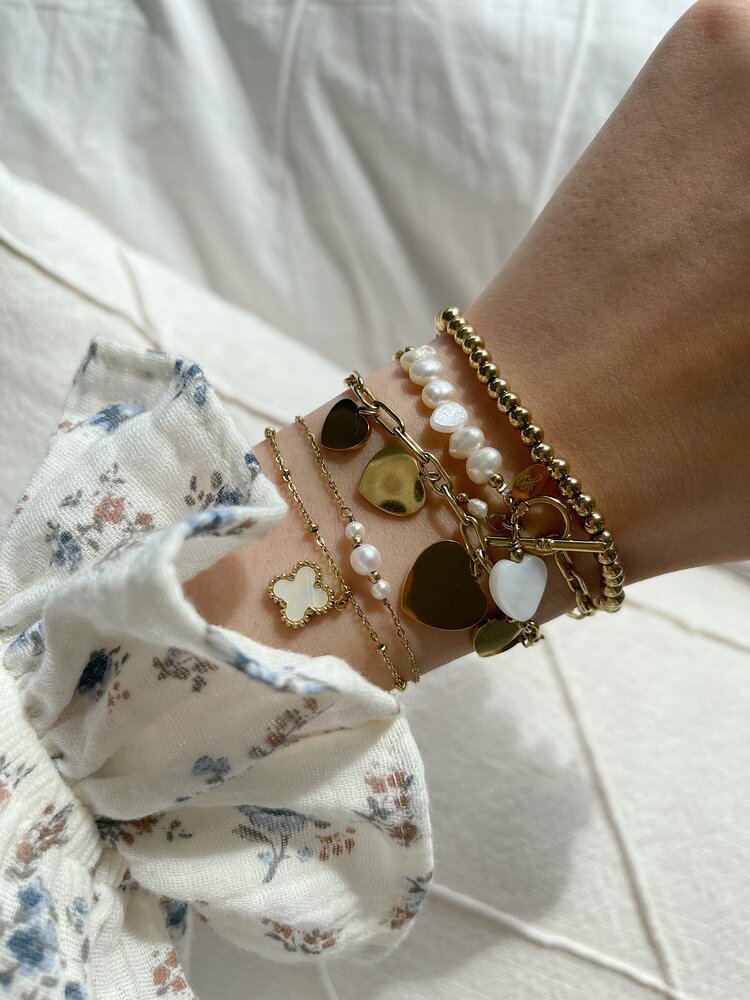 Gold Classic Beads Bracelet / Small