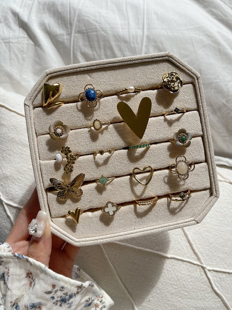 Silver Lock & Key Ring