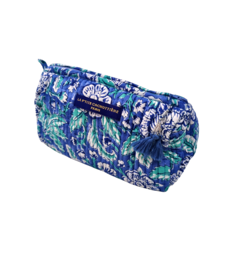 Jalaina Flower Toiletry Bag / Blue