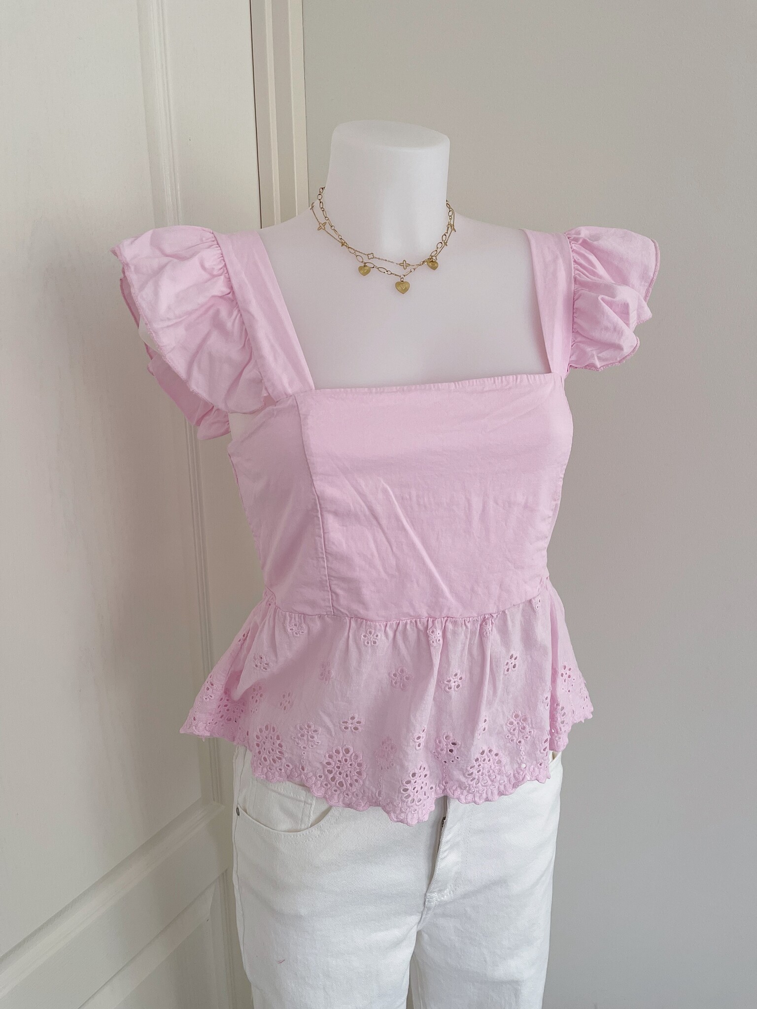 Paige Embroidered Top / Baby Pink - Hello My Love
