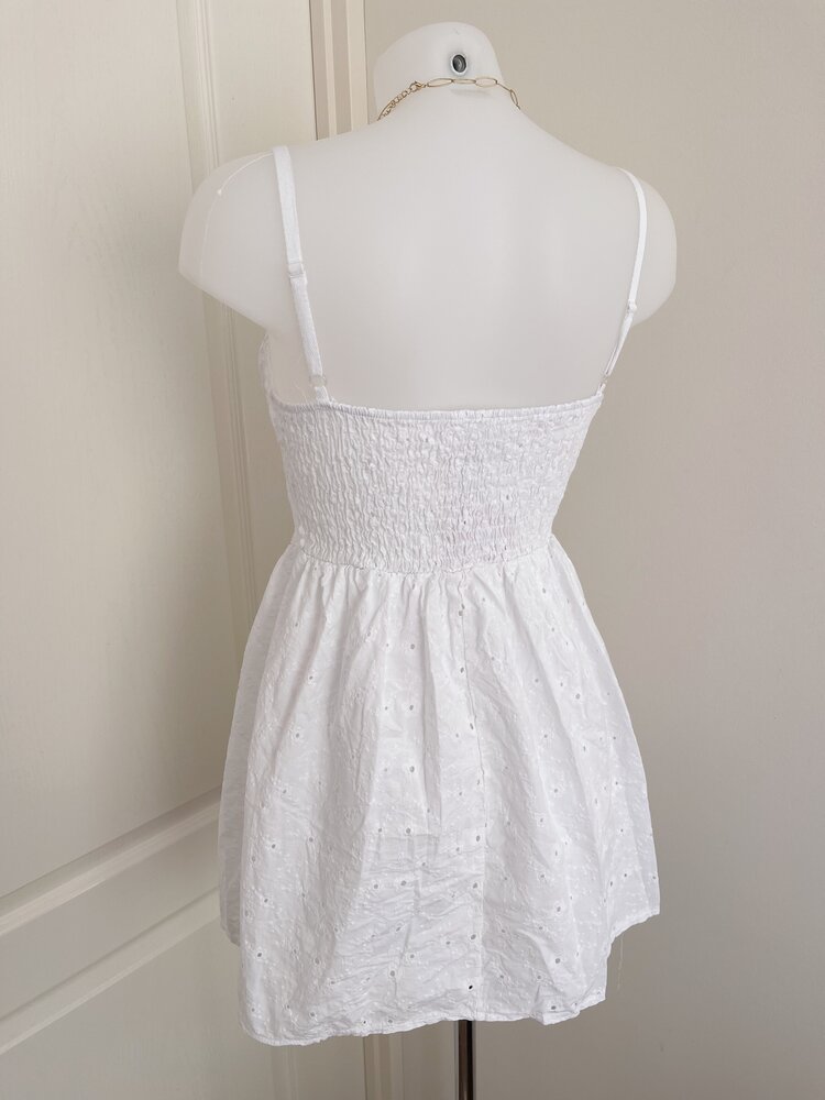 Amora Embroidered Corset Dress / White