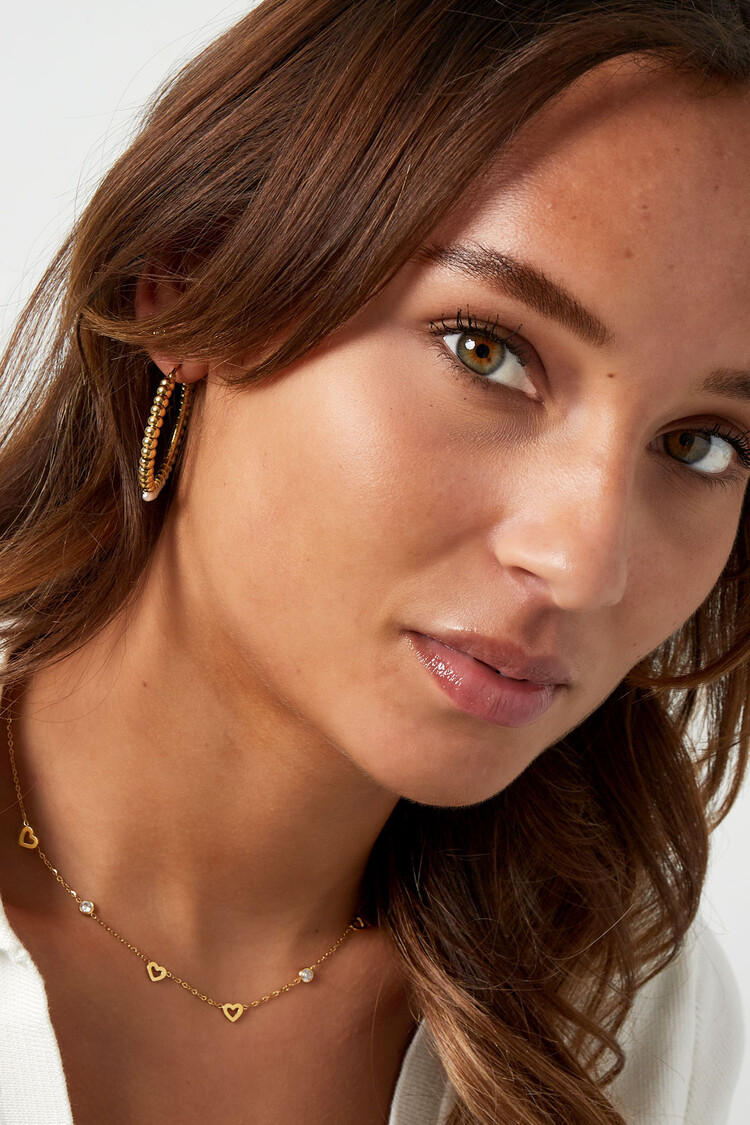 Gold Tiny Heart Diamond Necklace