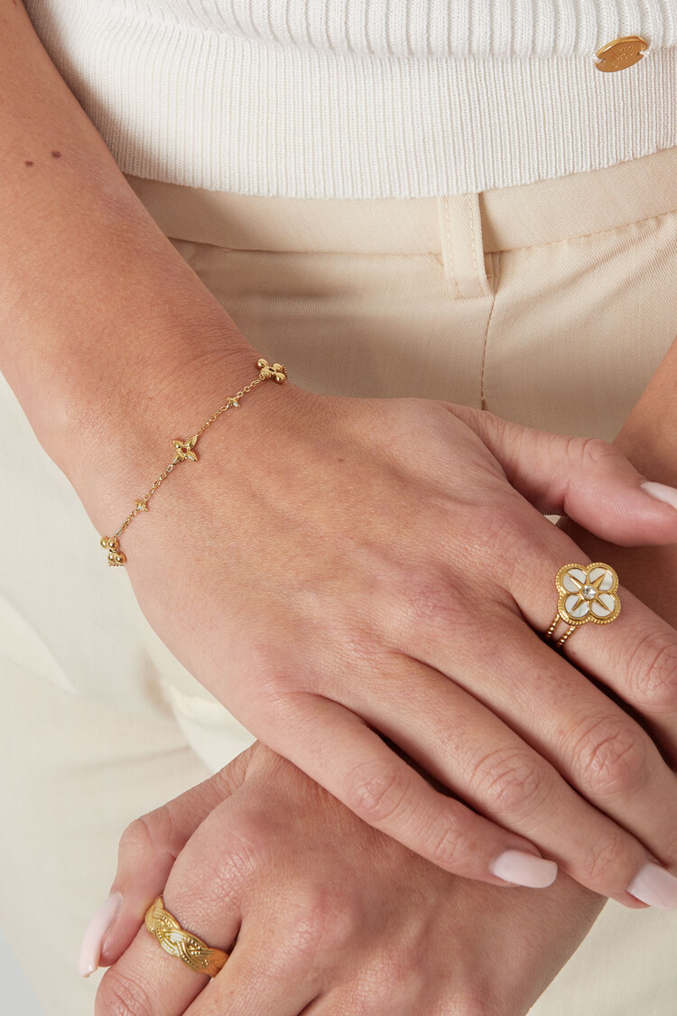 Gold Flower Party Bracelet