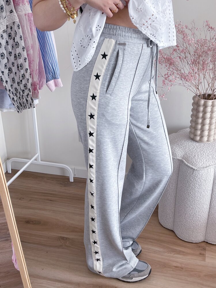 Namie Star Wide Leg Trousers / Grey