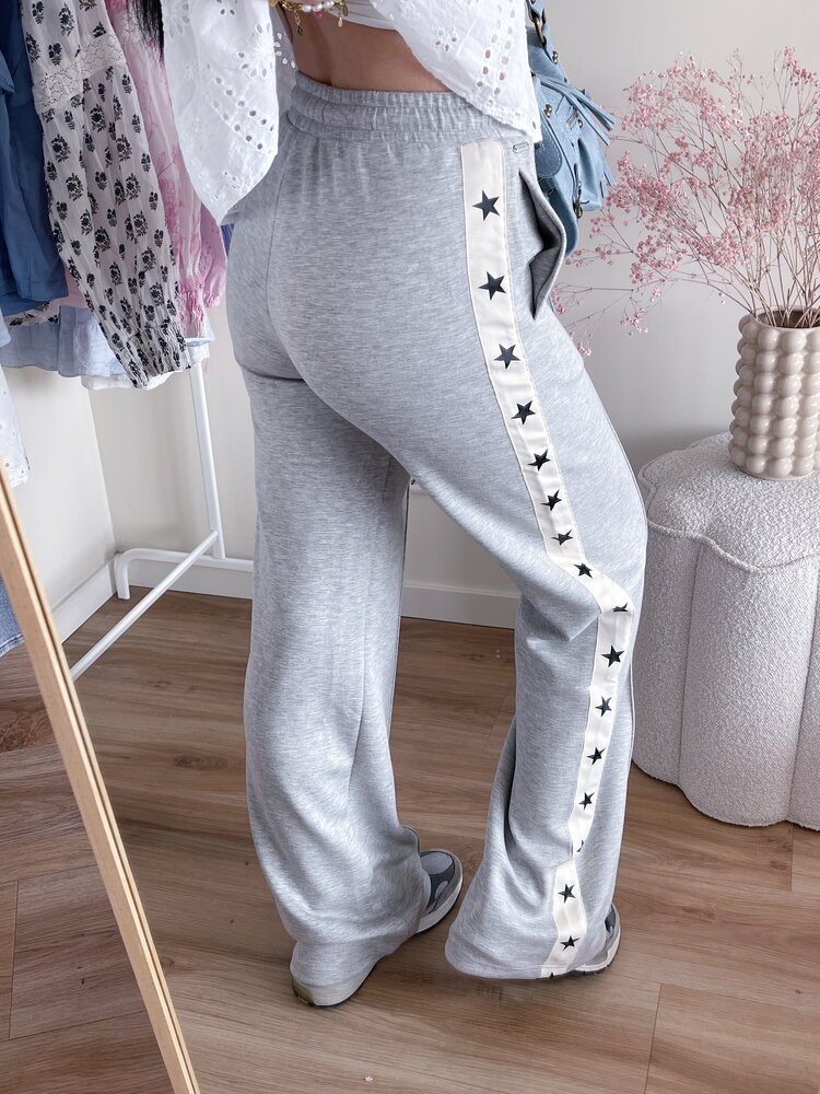 Namie Star Wide Leg Trousers / Grey