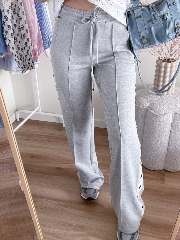 Namie Star Wide Leg Trousers / Grey