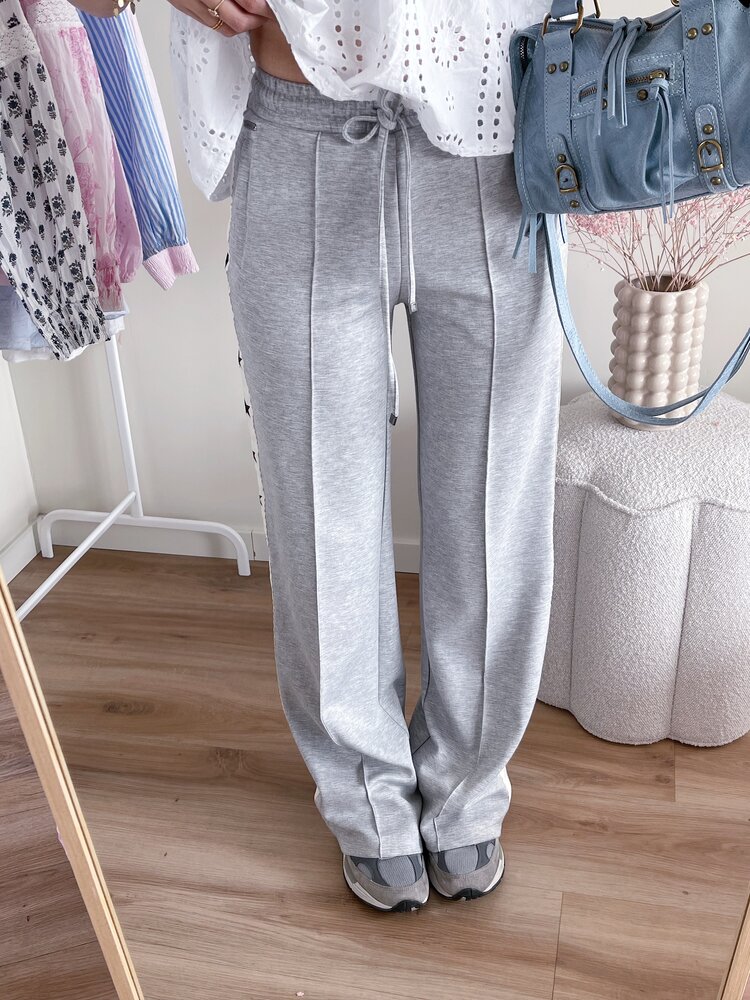 Namie Star Wide Leg Trousers / Grey