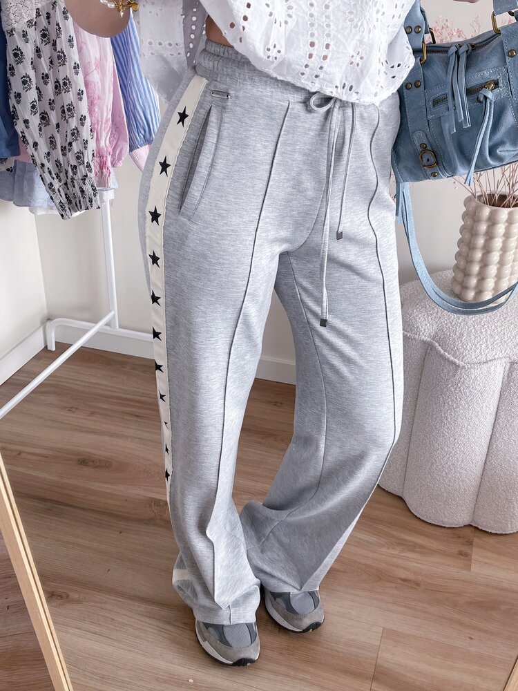 Namie Star Wide Leg Trousers / Grey