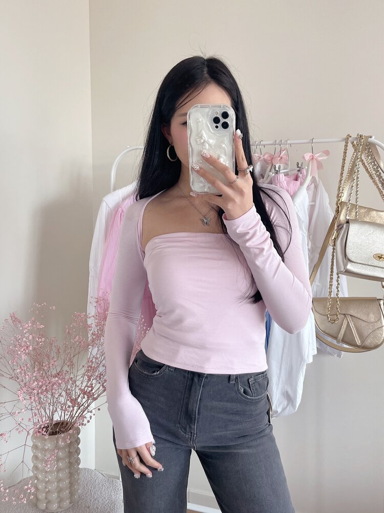 Amalie Square Neck Top / Denim Blue