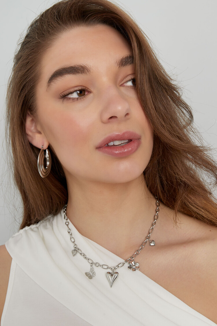 Silver Garden Of Love Charm Necklace