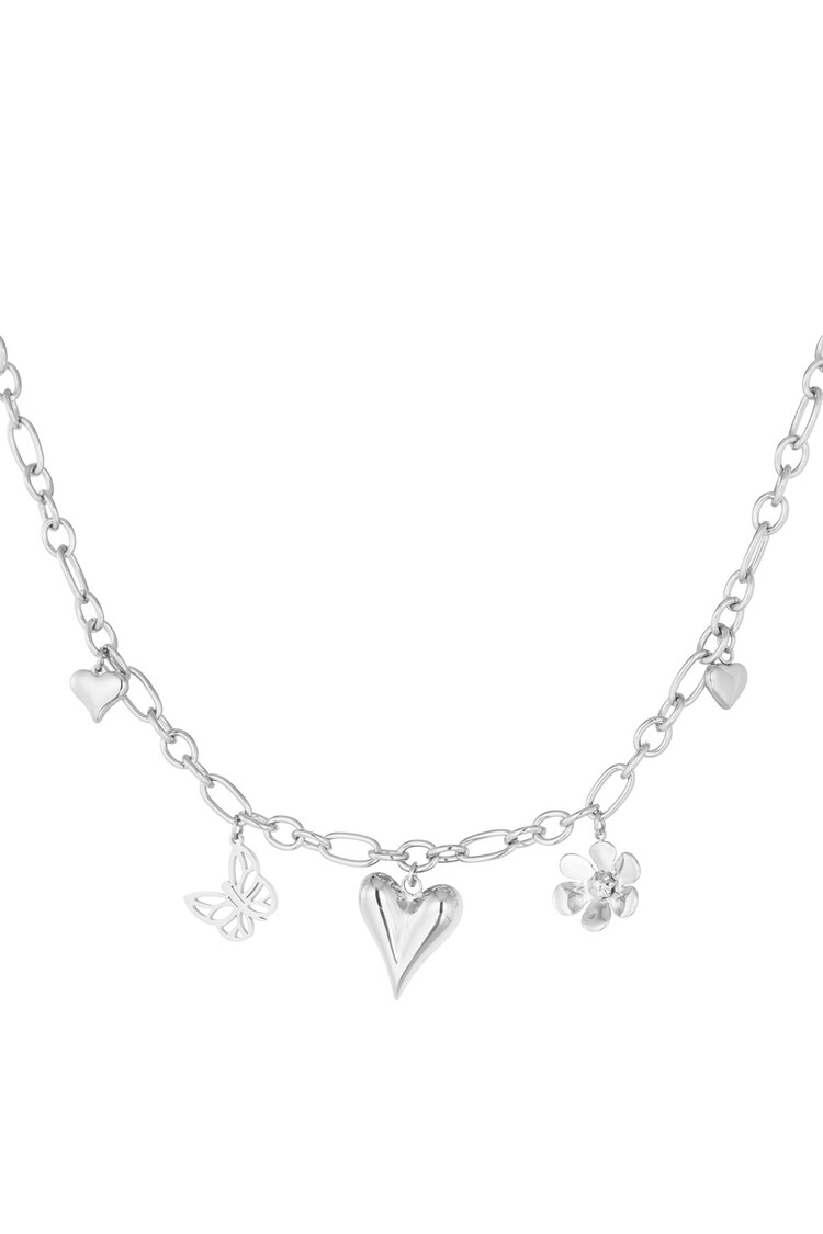 Silver Garden Of Love Charm Necklace